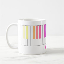 Cheerful Color Gradient Piano Mug