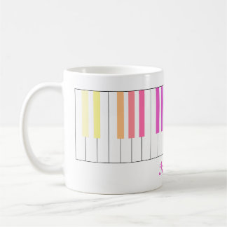 Cheerful Color Gradient Piano Mug