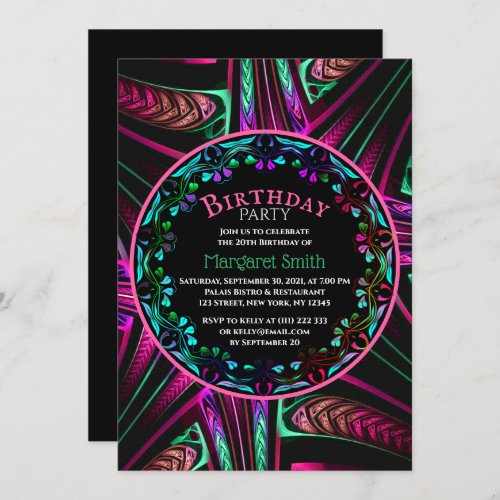 Cheerful Colorful Art Birthday Party Invitation