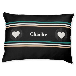 Cheerful Colorful & Black Striped Pet Bed