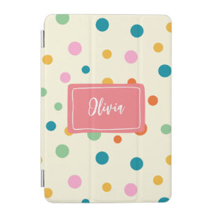 Cheerful Colorful Dots Personalized iPad Mini Cover