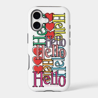 Cheerful Colorful "Hello, Hello"Typography Design iPhone 17 Case
