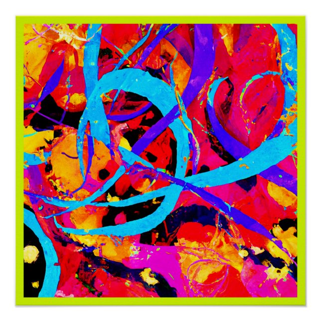 Cheerful Colorful Pattern Play Poster (Front)