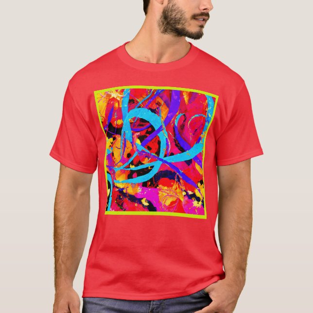 Cheerful Colorful Pattern Play T-Shirt (Front)