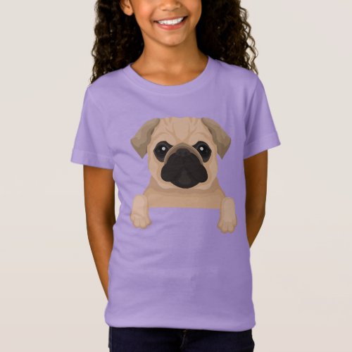 Cheerful Companions Playful Pug Parade T_Shirt