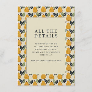 Cheerful Cream Pear Illustration Border Enclosure Card