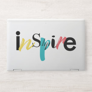 Cheerful, creative, modern typography of Inspire HP Laptop Skin