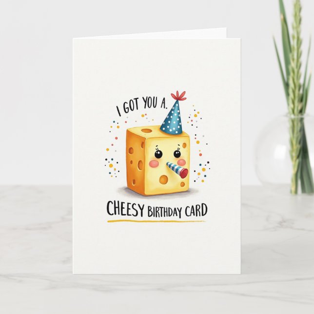 Cheerful Cube Birthday Card (Front)