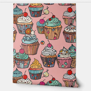Cheerful Cupcake Carnival Wallpaper