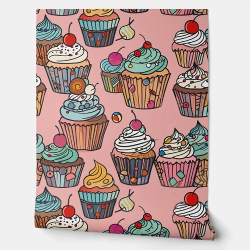 Cheerful Cupcake Carnival Wallpaper