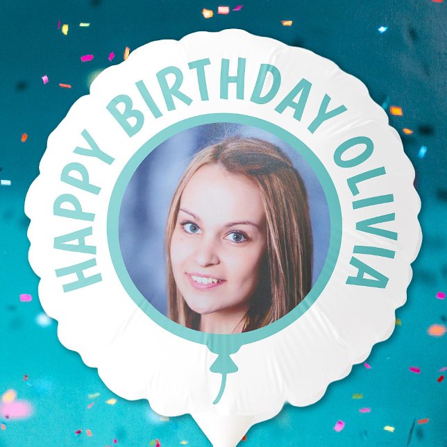 Cheerful Custom Photo Text Personalized Party Balloon (Creator Uploaded)