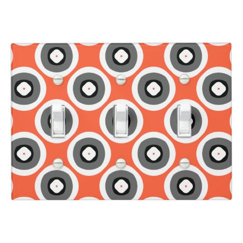 Cheerful Cute Bright Coral Black White Light Switch Cover