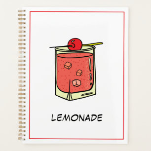 Cheerful Cute Modern Fresh Coctail Pink Planner