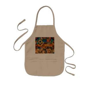 Cheerful Cyan "Inherited Artistry" Kids' Chef Apro Apron