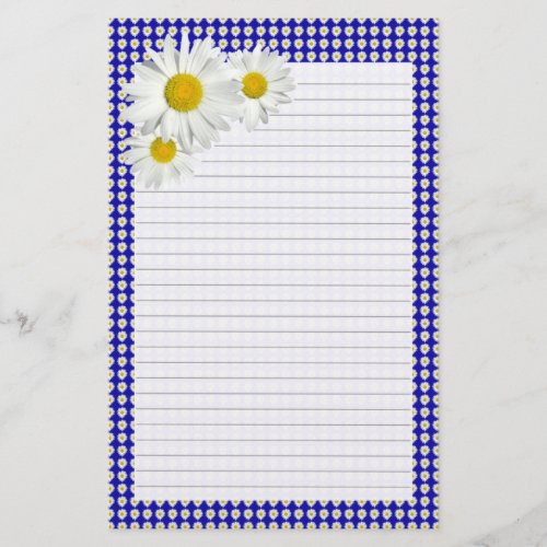 Cheerful Daisy Lined Personal Stationary