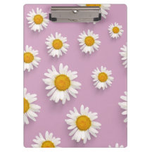 Cheerful Daisy Pattern on Pink Background