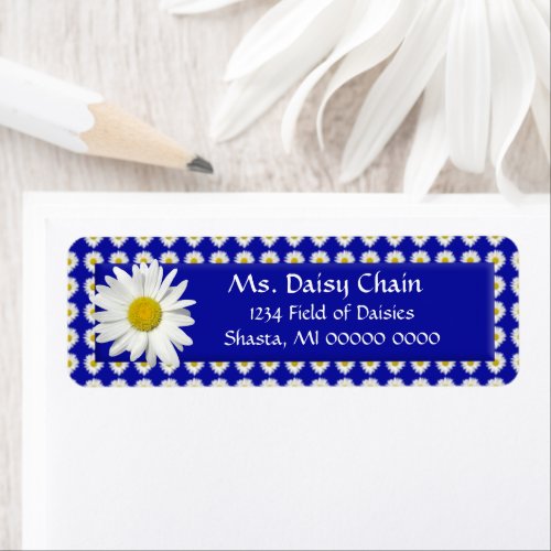 Cheerful Daisy Return Address Label