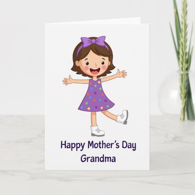 Cheerful Daughter Mothers Day Card (Front)