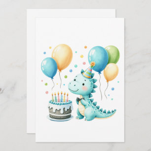 Cheerful Dinosaur Birthday Card