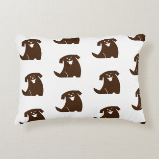 cheerful dog accent pillow