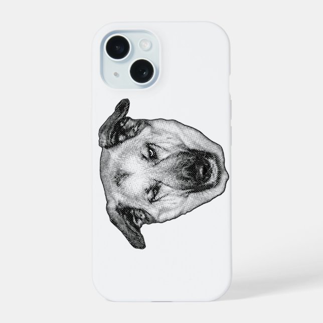 Cheerful Dog Head iPhone Case (Back)
