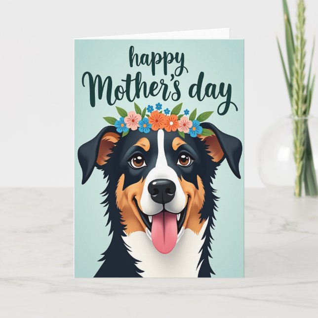 Cheerful Dog Mothers Day Card (Front)
