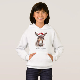 Cheerful Donkey Christmas Adventure Wear Hoodie