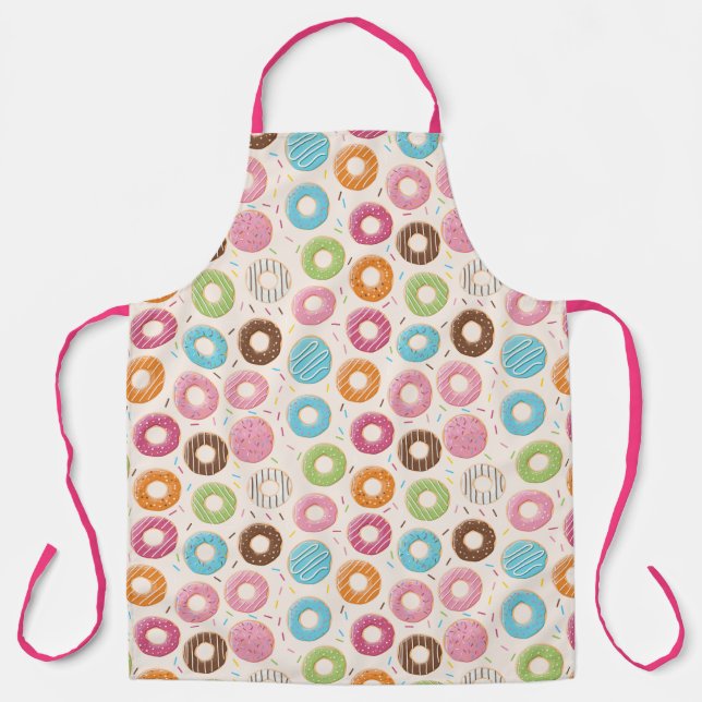 Cheerful Donuts Candies Sweets Apron (Front)