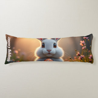 Cheerful Easter Bunny in the Magic of Spring Body Pillow