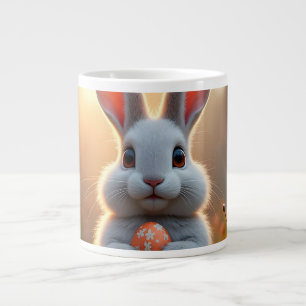 Cheerful Easter Bunny in the Magic of Spring Giant Coffee Mug