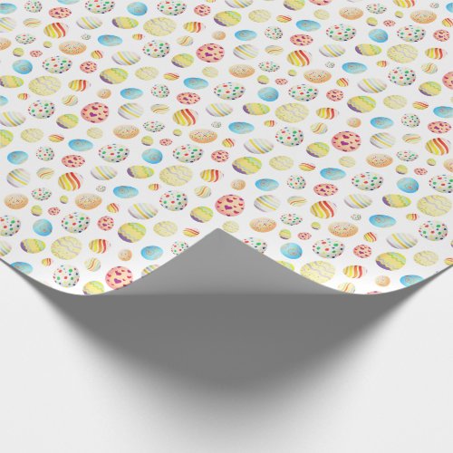 Cheerful Easter Eggs Pattern Wrapping Paper