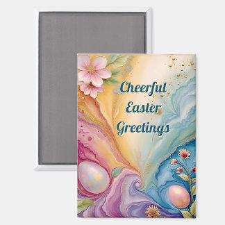 ~ CHEERFUL EASTER GREETINGS ~  Magnet