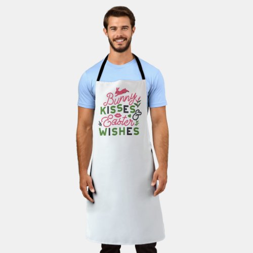 Cheerful Easter Typography _ Bunny Kisses Apron