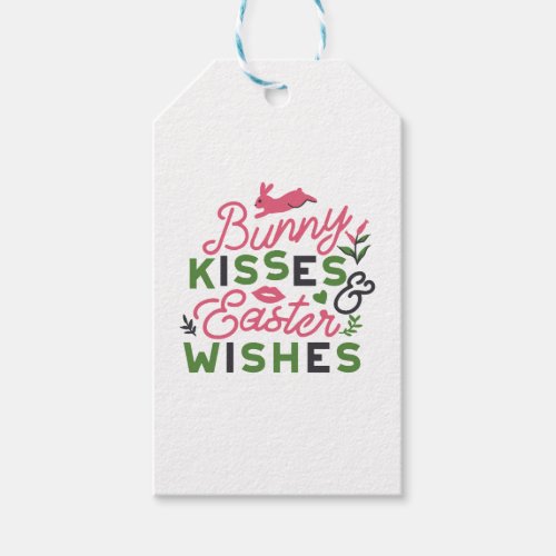 Cheerful Easter Typography _ Bunny Kisses Gift Tags