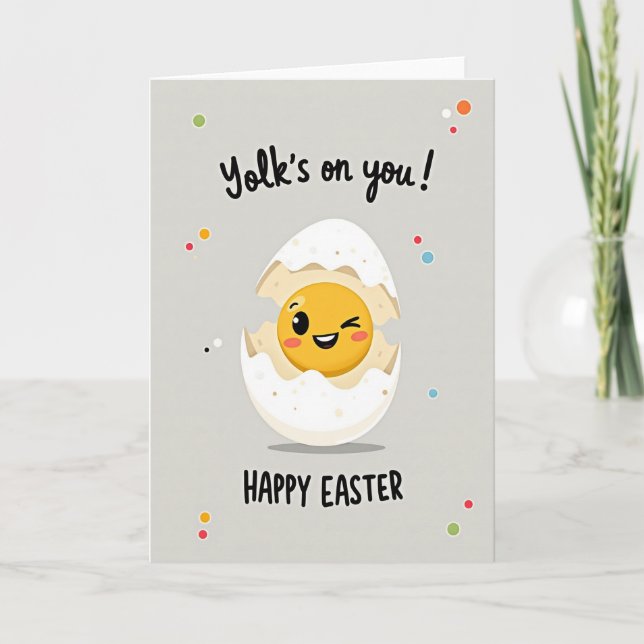 Cheerful Easter Wink Card (Front)