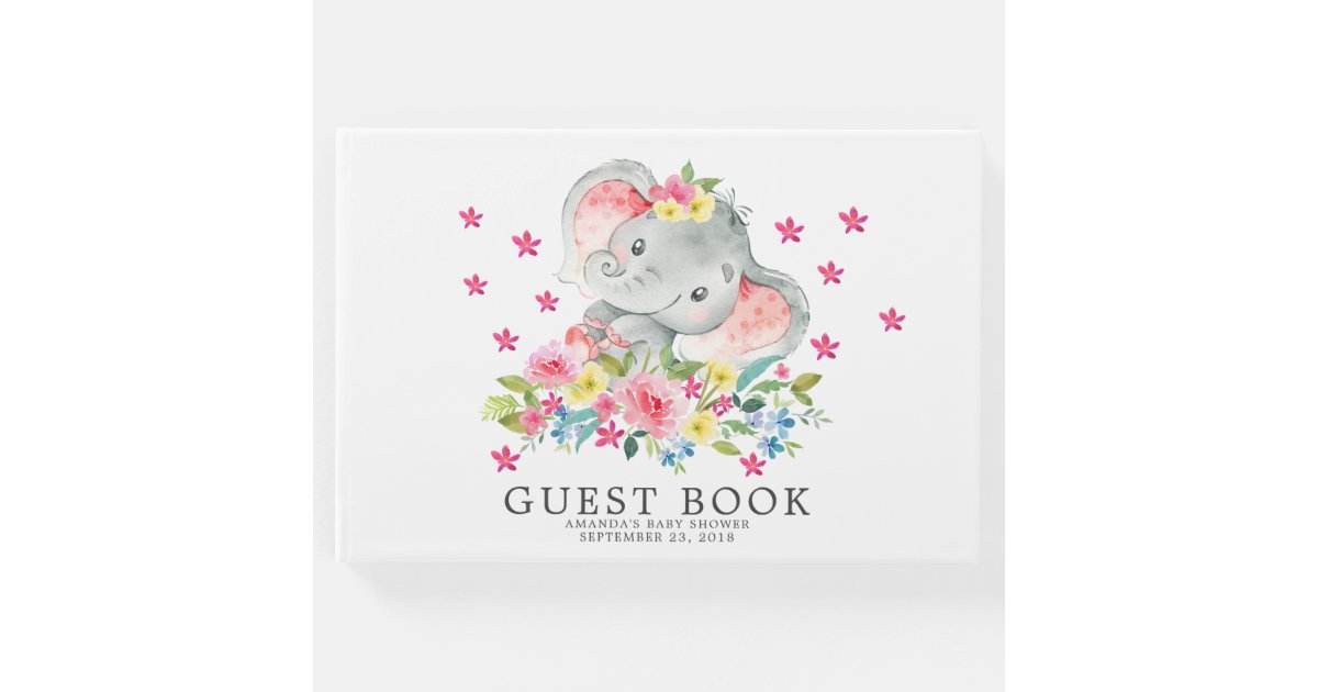 Cheerful Elephant Baby Shower Guest Book Zazzle Com Cheerful Elephant Baby Shower Guest Book Zazzle Com
