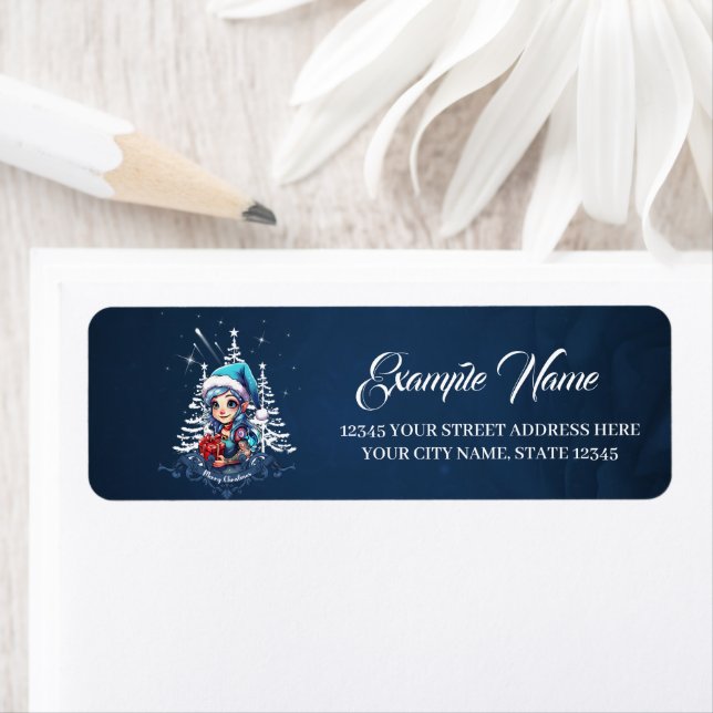 Cheerful elf   label (Insitu)