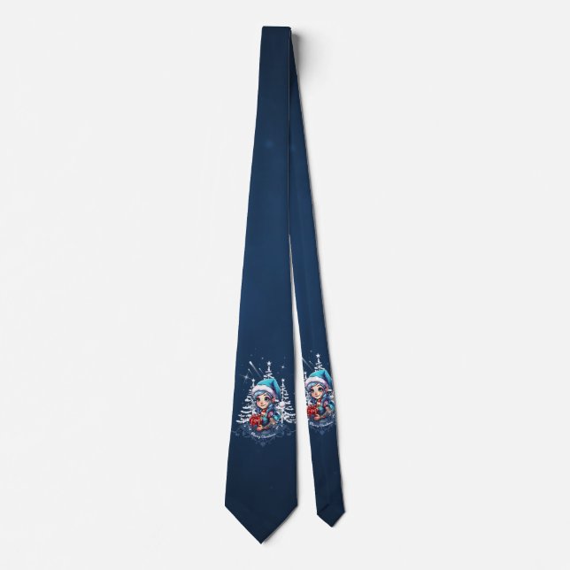 Cheerful elf   neck tie (Front)