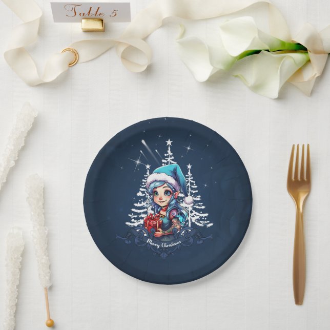 Cheerful elf   paper plates (Wedding)