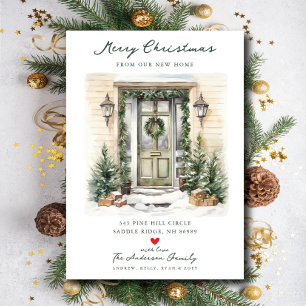 Cheerful Entryway Christmas New Home Moving Announcement