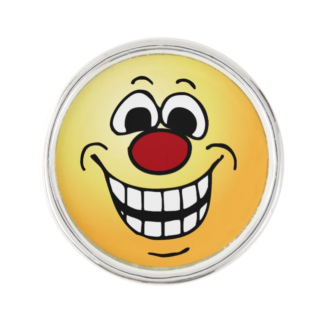 Cheerful Face: Congratulations on getting fired Pin (Front)