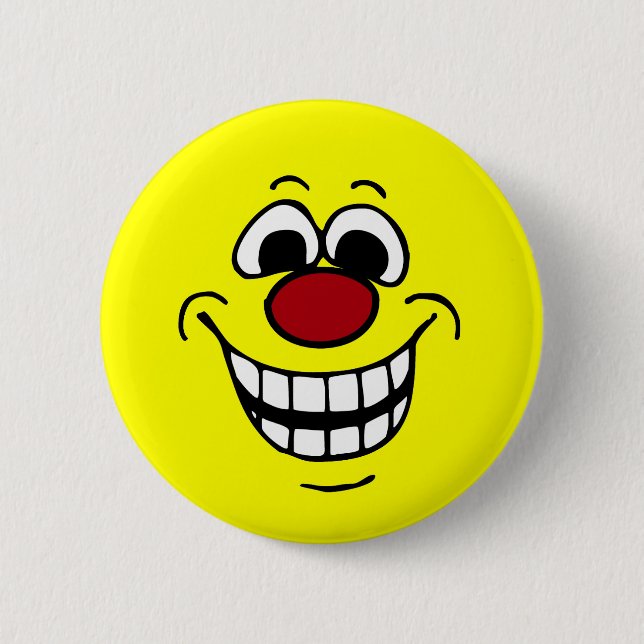 Cheerful Face Grumpey Button (Front)