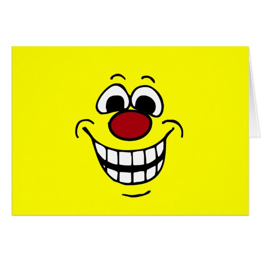 Cheerful Face Grumpey Cards (Front Horizontal)