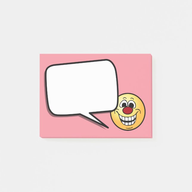 Cheerful Face Grumpey Post-it Notes (Front)