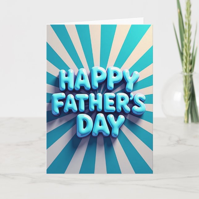 Cheerful Fathers Day Design Card (Front)
