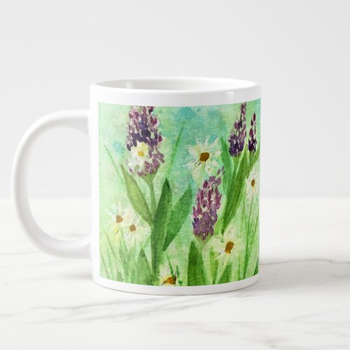 Cheerful Field Of Watercolor Flowers Specialty Mug