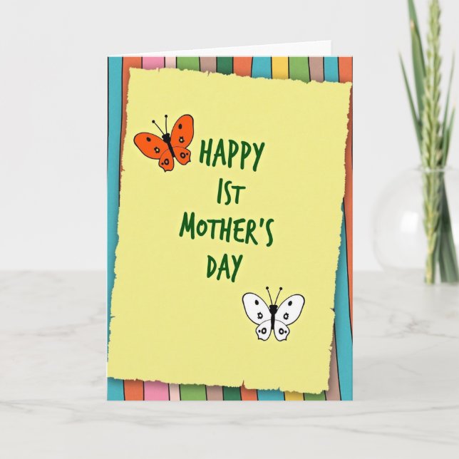 Cheerful First Mothers Day Card (Front)