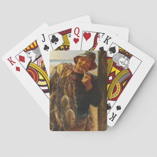 Cheerful Fisherman (by Frederick Morgan) Poker Cards (Back)