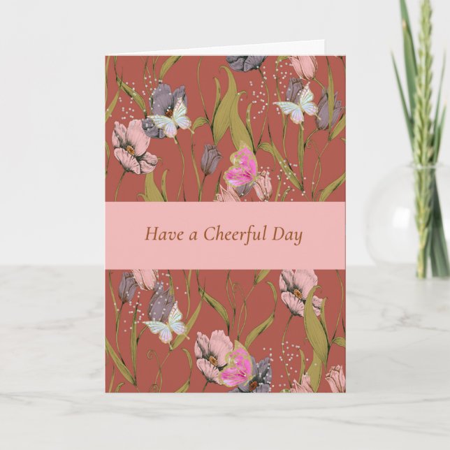 Cheerful Floral Design for Seniors in Nursing Home Card (Front)