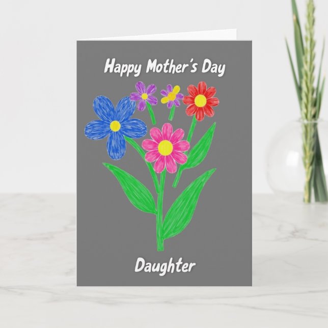 Cheerful Floral Display Card (Front)